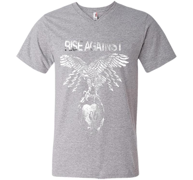 Inktee Store - Rise Against - Patriotic - Official Merchandise Premium V-Neck T-Shirt Image