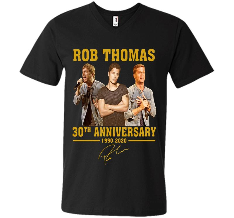 Rob Thomas 30Th Anniversary 1990-2020 Signature V-Neck T-Shirt