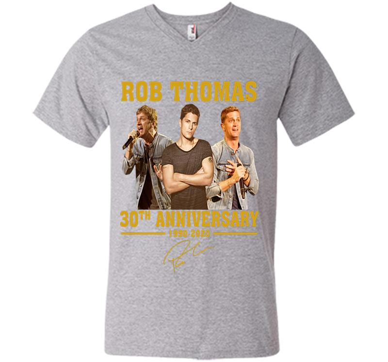 Inktee Store - Rob Thomas 30Th Anniversary 1990-2020 Signature V-Neck T-Shirt Image