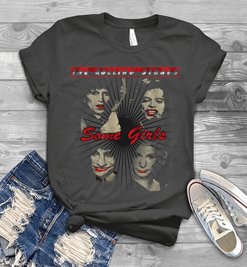 Inktee Store - Rolling Stones Official Red Lipstick Some Girls Mens T-Shirt Image
