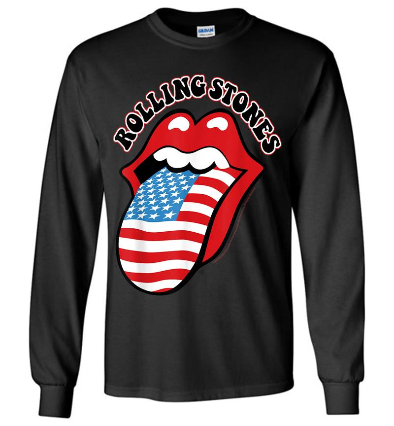 Rolling Stones Official Vintage Us Tongue Long Sleeve T-Shirt