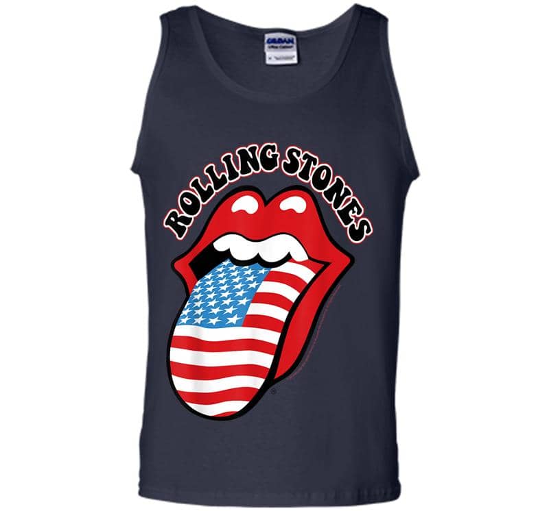 Inktee Store - Rolling Stones Official Vintage Us Tongue Mens Tank Top Image