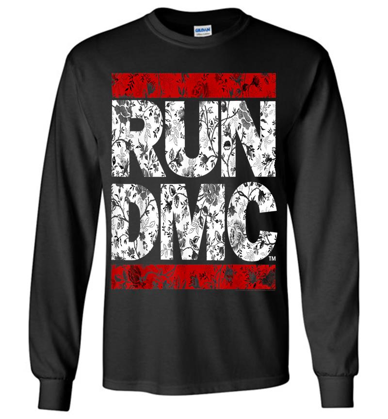 Run Dmc Official Floral Red Logo Long Sleeve T-Shirt