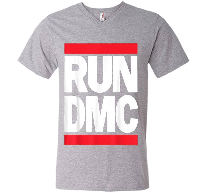 Inktee Store - Run Dmc Official Logo V-Neck T-Shirt Image