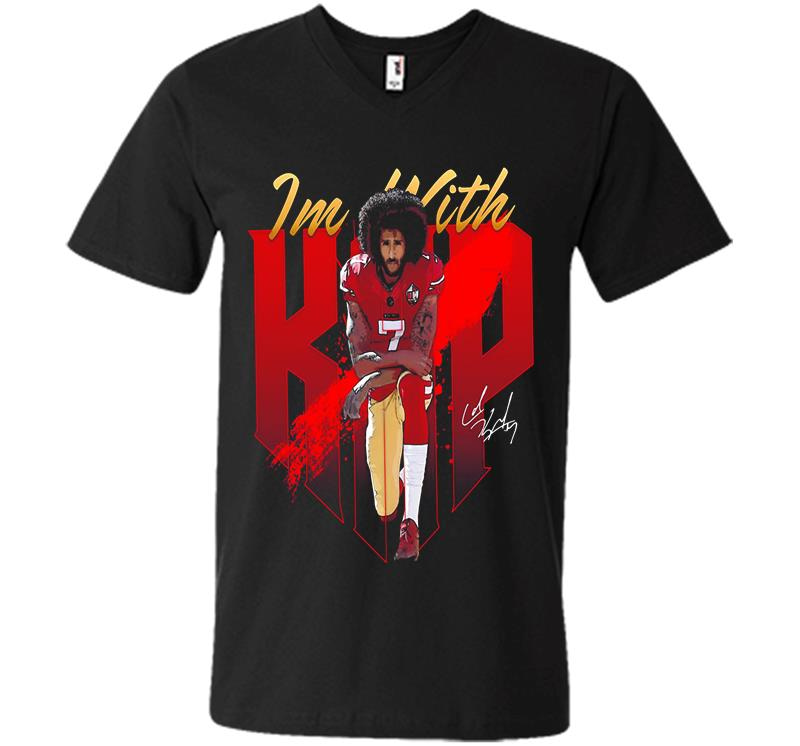 San Francisco 49Ers Colin Kaepernick Im With Kap Signature V-Neck T-Shirt