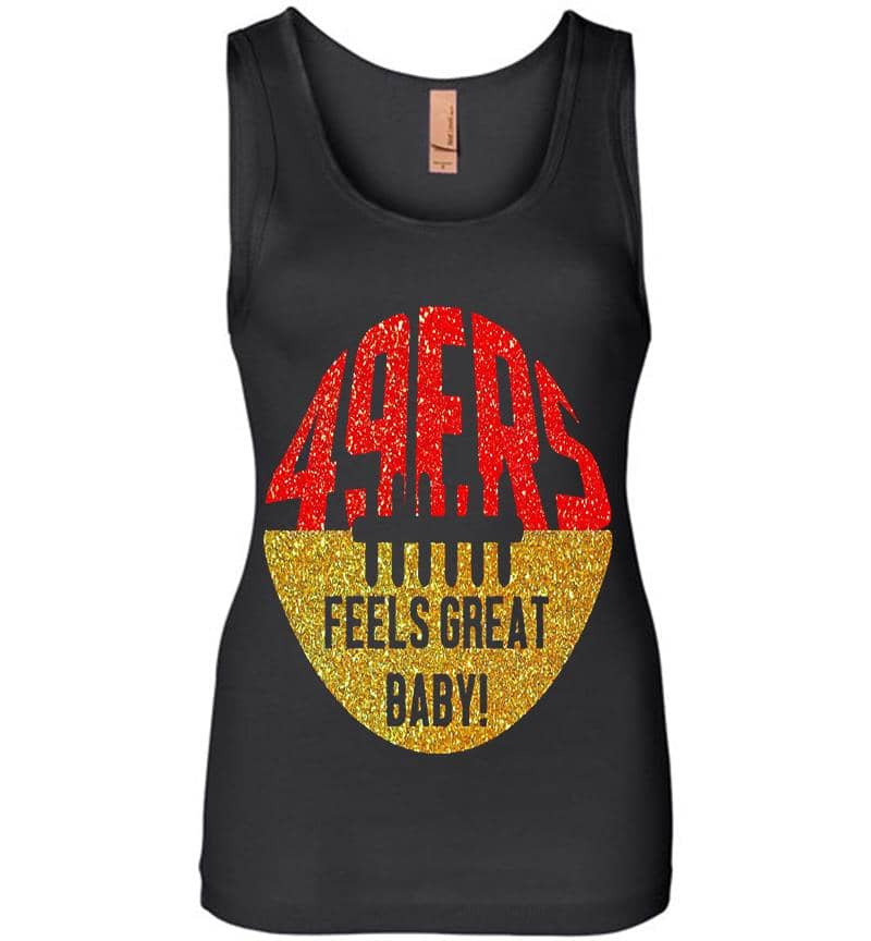 San Francisco 49Ers Feels Great Baby Rugby Ball Womens Jersey Tank Top
