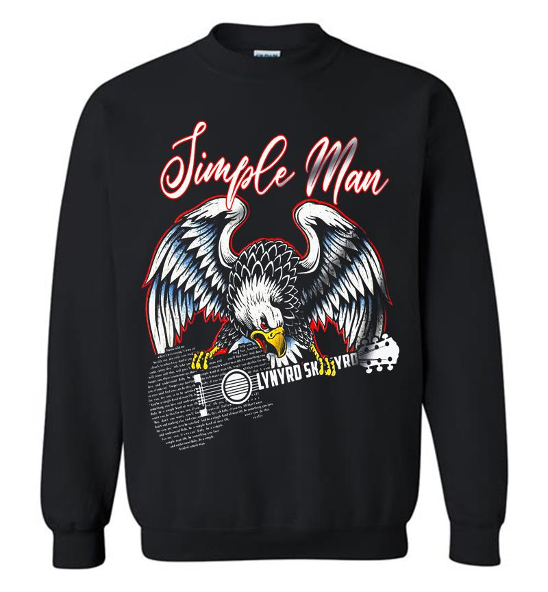 Simple Man Love Lynyrd Skynyrd Rock Band Guitar Sweatshirt