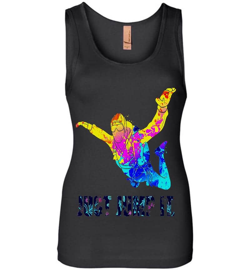Skydiving Athlete Just Jump It Womens Jersey Tank Top