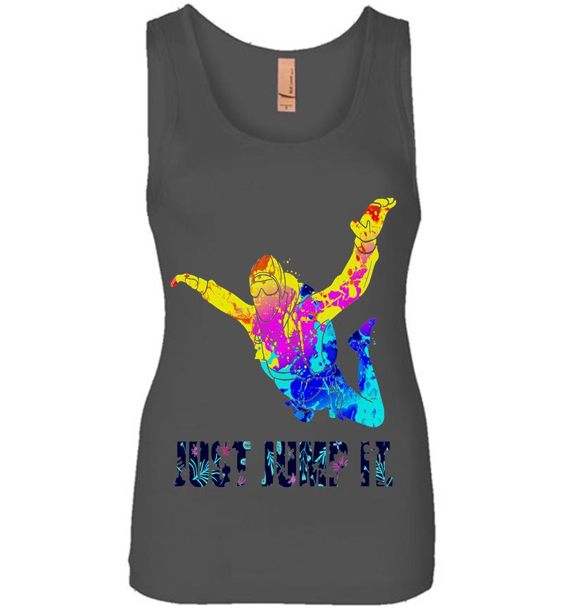 Inktee Store - Skydiving Athlete Just Jump It Womens Jersey Tank Top Image