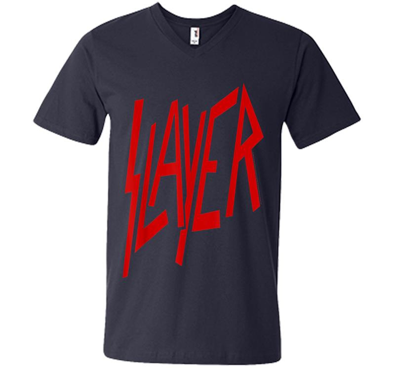 Inktee Store - Slayer Logo V-Neck T-Shirt Image