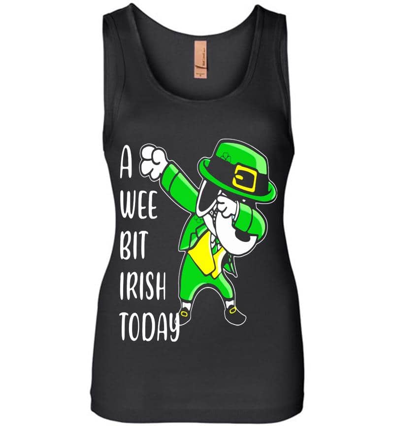 Snoopy A Wee Bit Irish Today Happy Saint Patricks Day Womens Jersey Tank Top