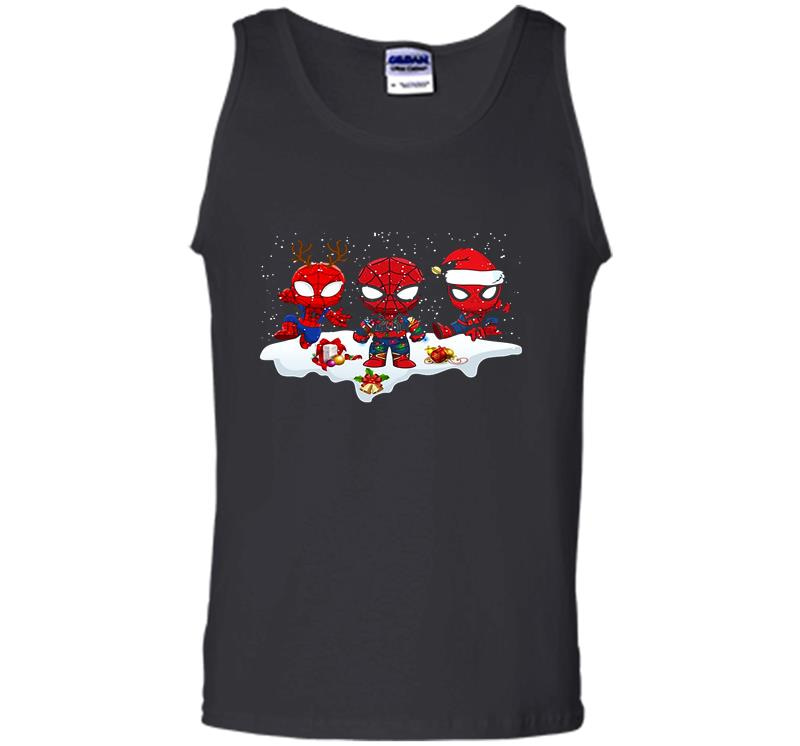 Inktee Store - Spider-Man Santa Christmas Mens Tank Top Image