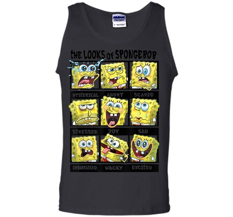 Spongebob Squarepants Multiple Looks Emotions Men Tank Top