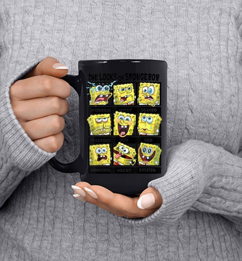 Spongebob Squarepants Multiple Looks Emotions Mug