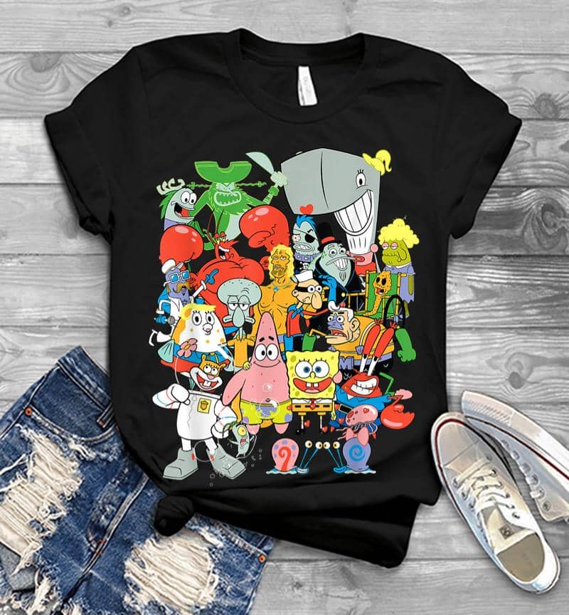 Spongebob Squarepants Cast Of Characters Men T-Shirt