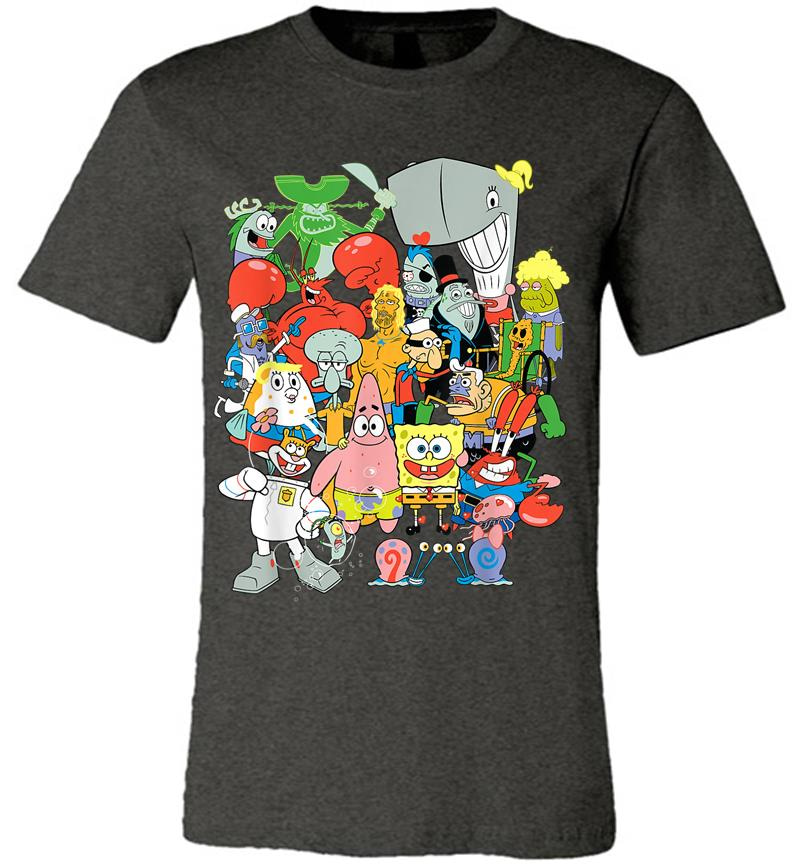 Inktee Store - Spongebob Squarepants Cast Of Characters Premium T-Shirt Image