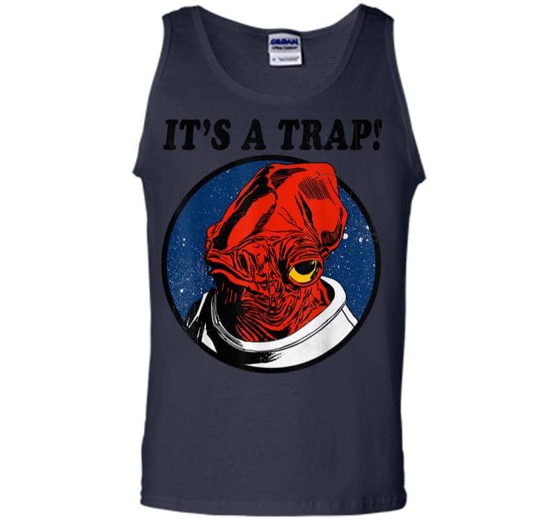 Inktee Store - Star Wars Admiral Ackbar Its A Trap Quote Graphic Men Tank Top Image
