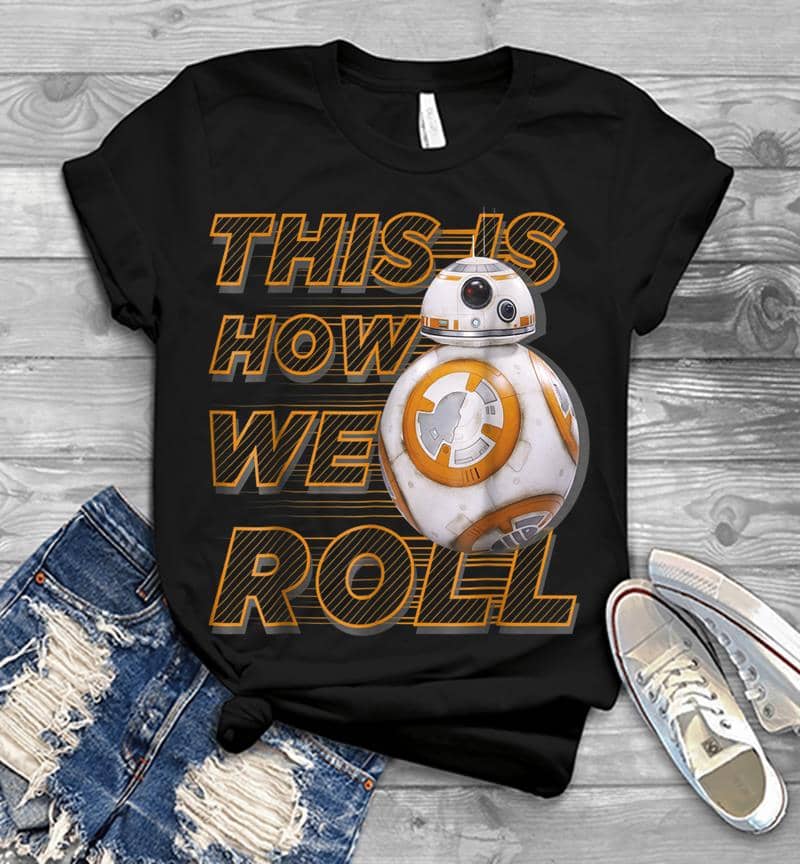 Star Wars Bb-8 How We Roll Graphic Mens T-Shirt