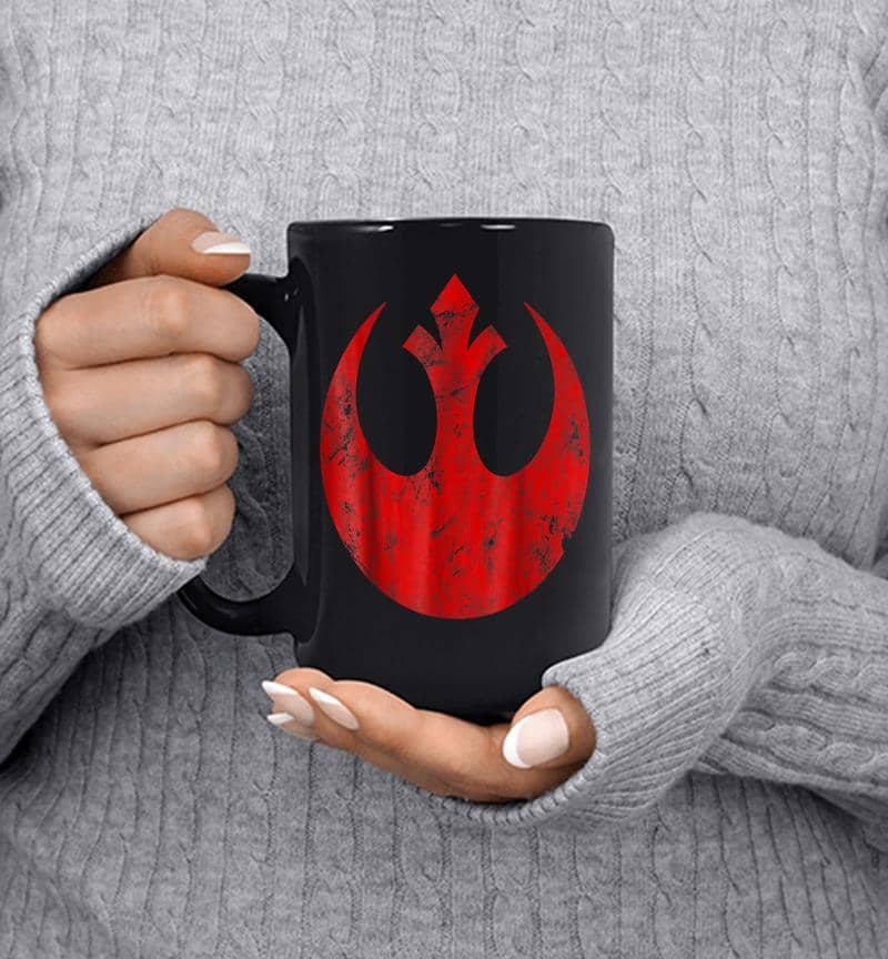 Star Wars Big Red Rebel Distressed Logo Graphic Mug