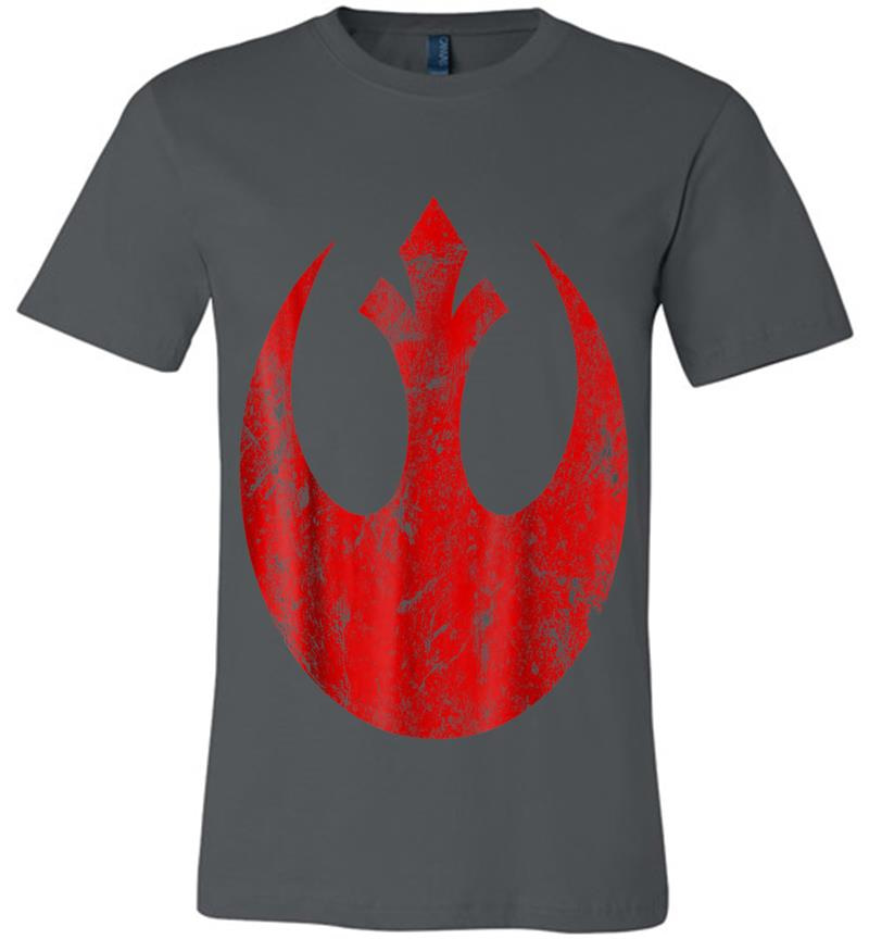 Star Wars Big Red Rebel Distressed Logo Graphic Premium T-Shirt