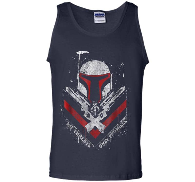 Inktee Store - Star Wars Boba Fett No Threats Only Promises Graphic Mens Tank Top Image