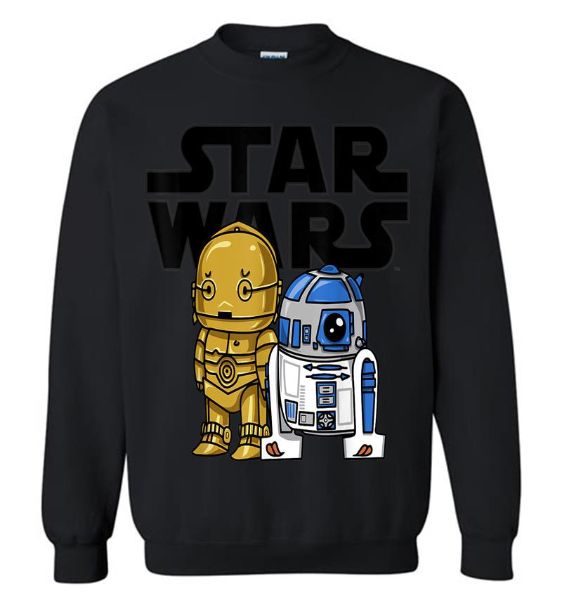 Star Wars Boba R2-D2 And C-3Po Cute Cartoon Graphic Sweatshirt