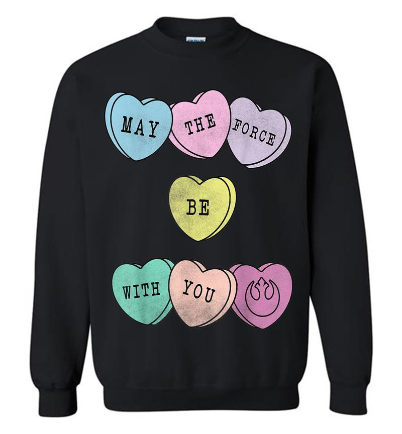 Star Wars Candy Hearts Force Valentine'S Graphic Sweatshirt