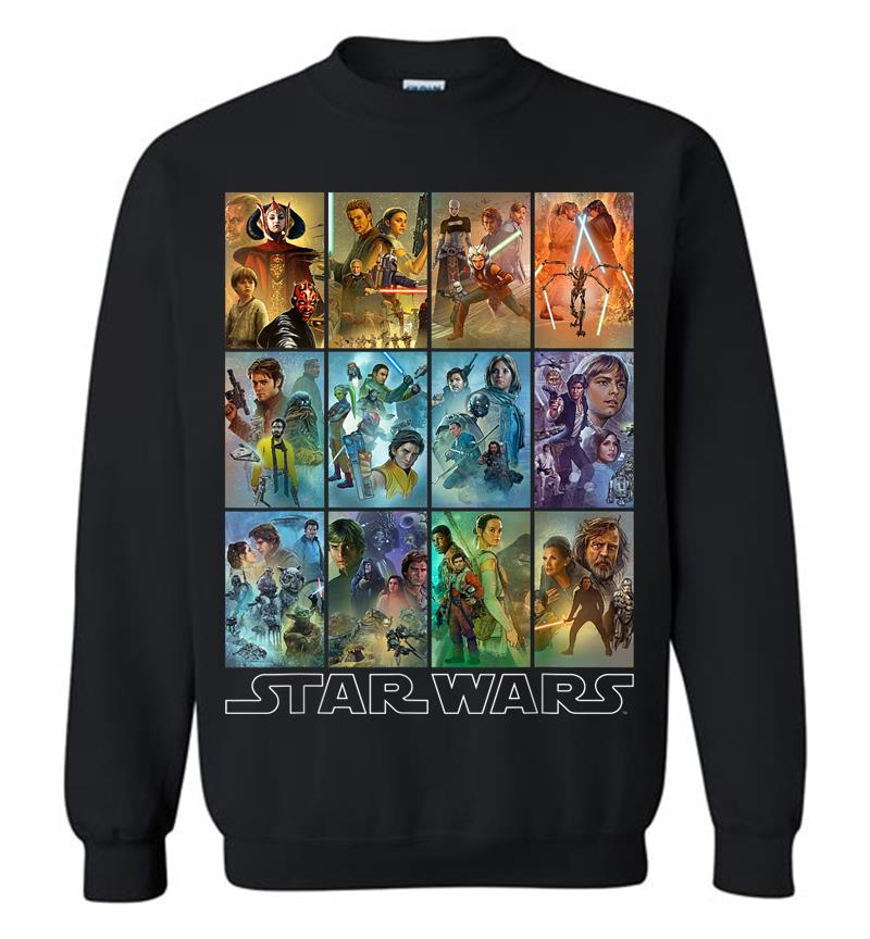 Star Wars Celebration Mural Art Panels Sweatshirt