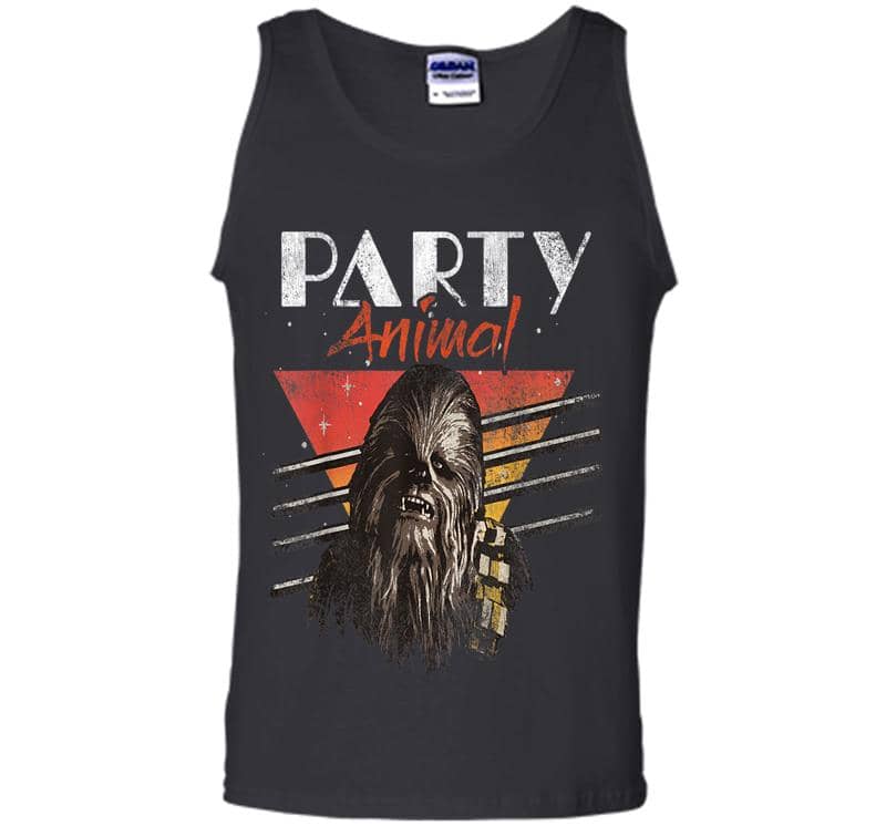 Inktee Store - Star Wars Chewbacca Party Animal Vintage Graphic Mens Tank Top Image