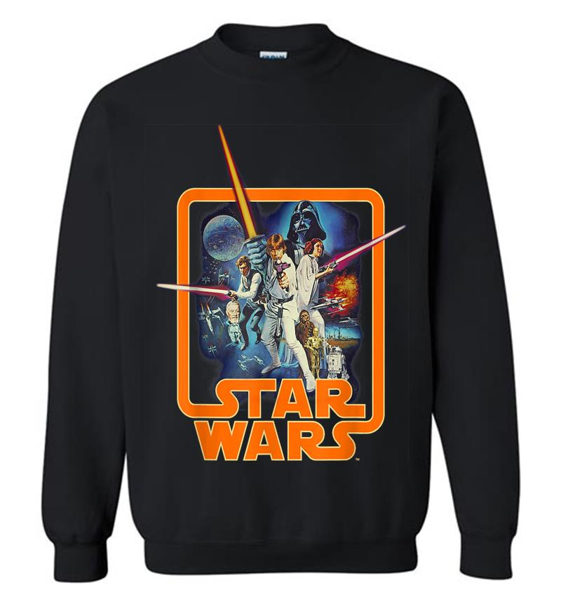 Star Wars Classic A New Hope Movie Badge Graphic Sweatshirt