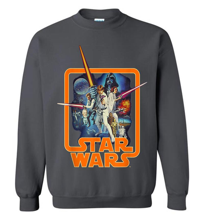 Inktee Store - Star Wars Classic A New Hope Movie Badge Graphic Sweatshirt Image