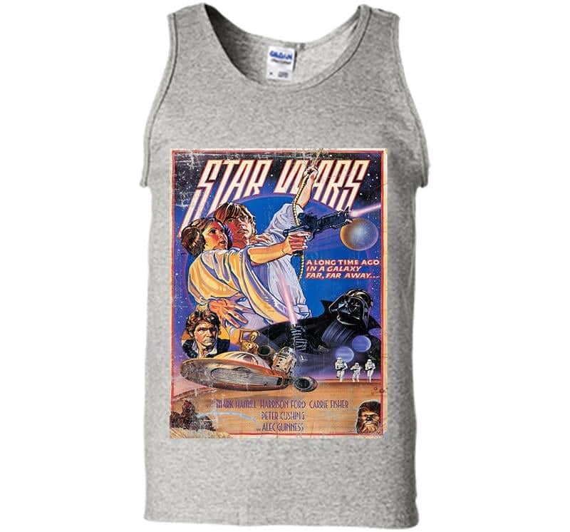 Star Wars Classic Vintage Movie Poster Graphic Mens Tank Top