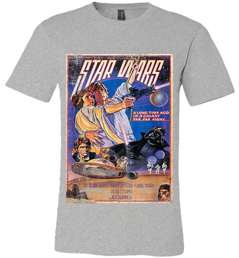 Inktee Store - Star Wars Classic Vintage Movie Poster Graphic Premium T-Shirt Image