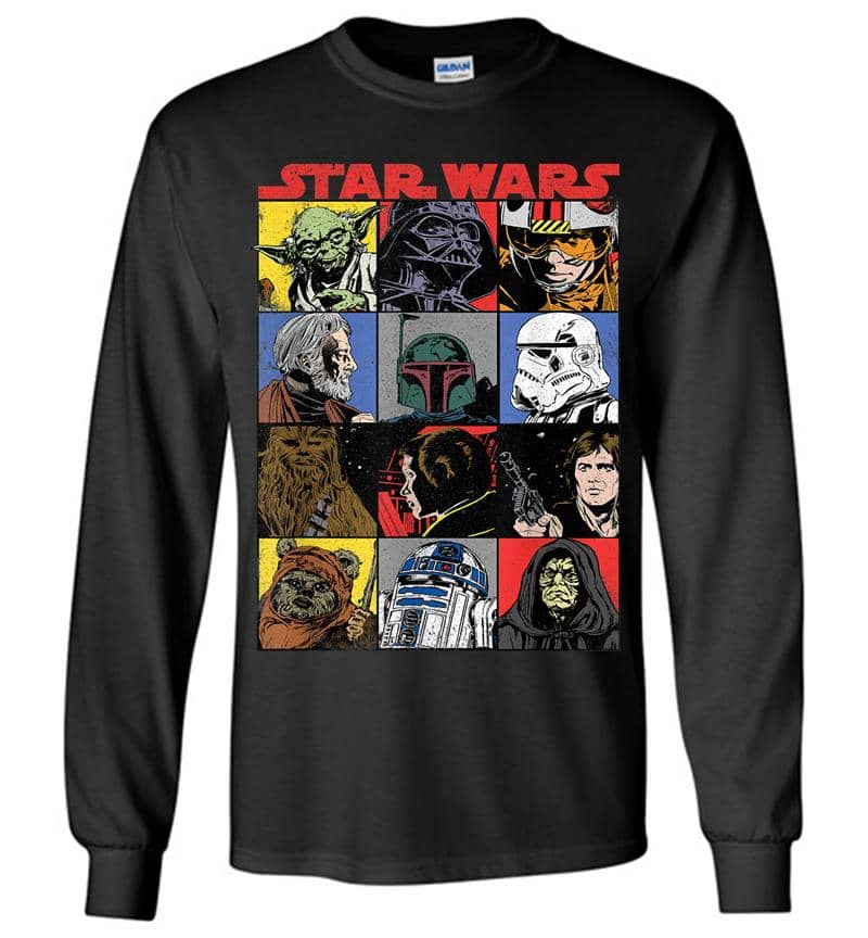 Star Wars Comic Strip Cartoon Group Long Sleeve T-Shirt