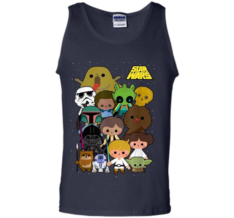 Inktee Store - Star Wars Cute Cartoon Character Group Kawaii Mens Tank Top Image
