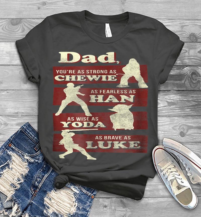 Inktee Store - Star Wars Dad You Are As Strong As Graphic Mens T-Shirt Image