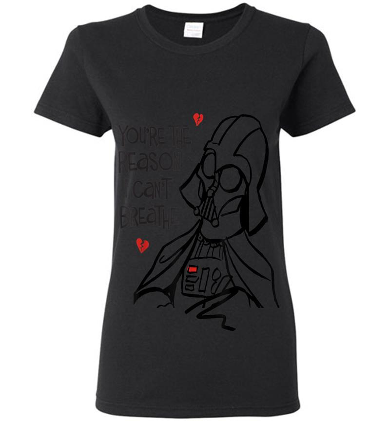 Star Wars Darth Vader Broken Hearts Anti-Valentine'S Day Womens T-Shirt