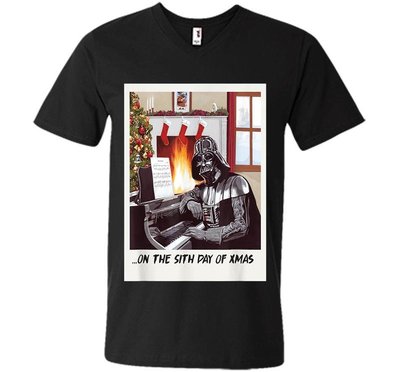 Star Wars Darth Vader Sith Day Of Xmas Holiday V-Neck T-Shirt