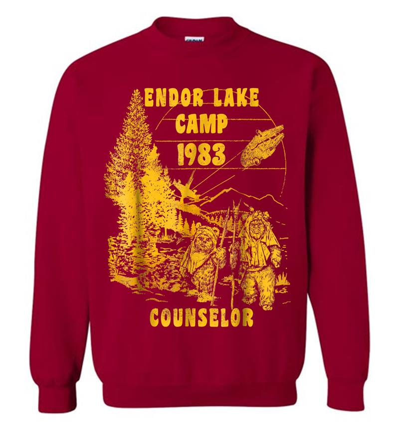 Inktee Store - Star Wars Ewok Endor Lake '83 Camp Counselor Graphic Sweatshirt Image