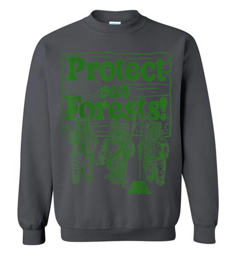 Inktee Store - Star Wars Ewoks Protect Our Forests Camp Graphic C1 Sweatshirt Image