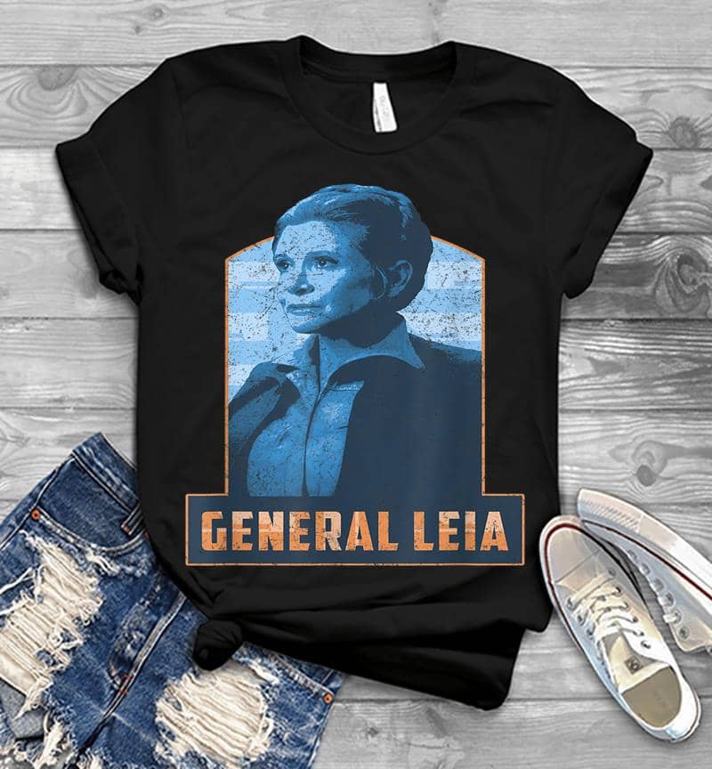 Star Wars General Leia Episode 7 Tonal Portrait Mens T-Shirt