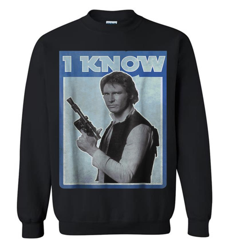 Star Wars Han Solo Iconic Unscripted I Know Graphic Sweatshirt