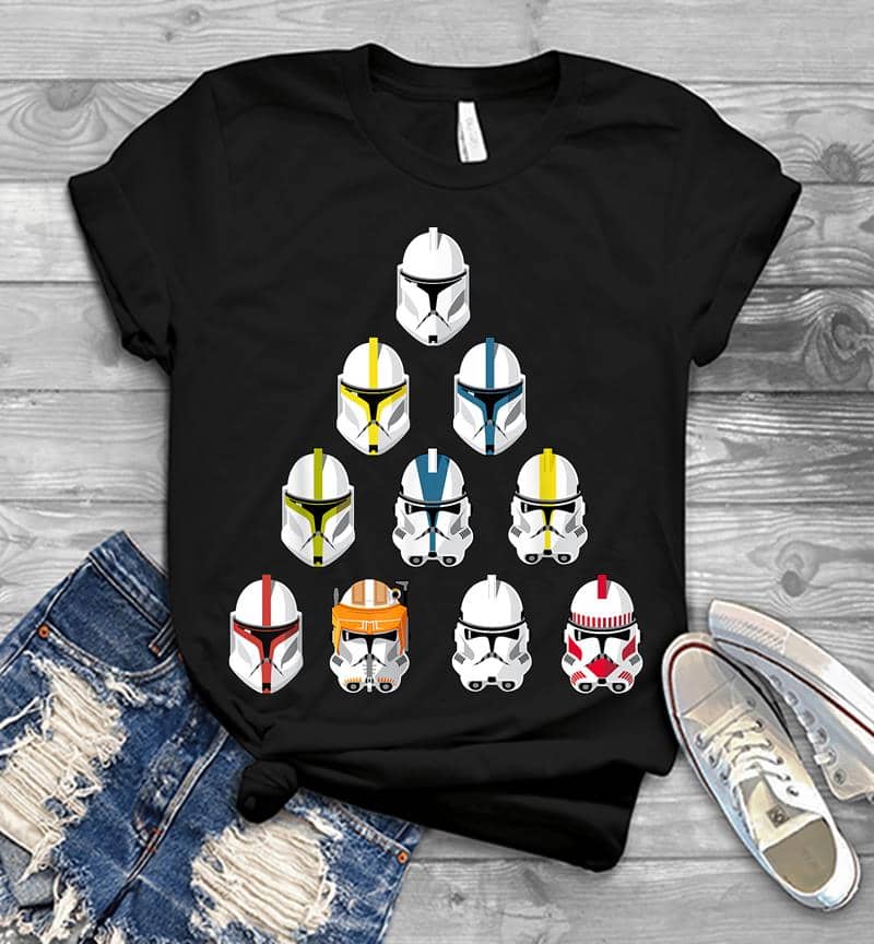 Star Wars Imperial Stormtroopers Helmet Pyramid Mens T-Shirt