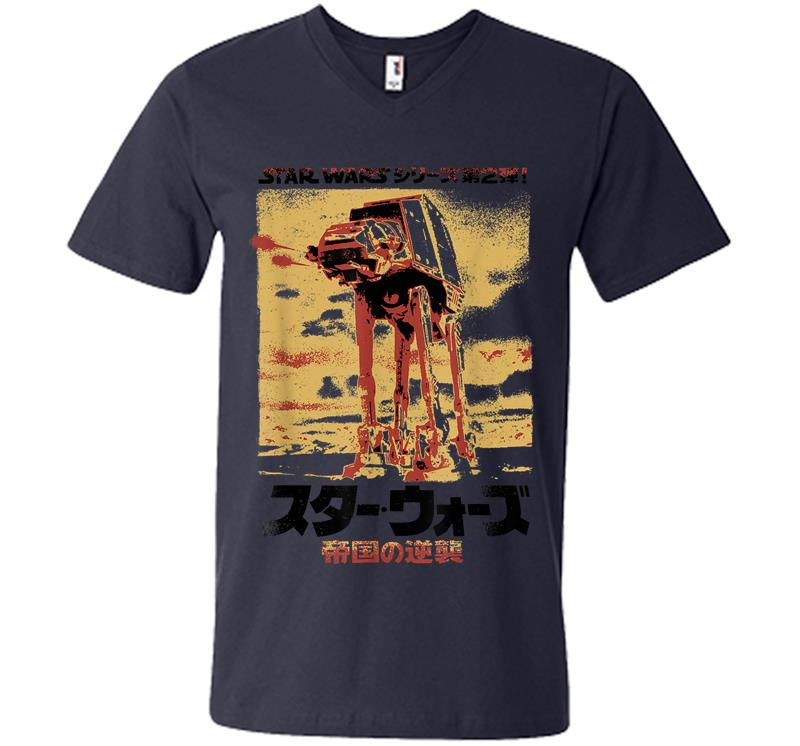 Inktee Store - Star Wars Japanese Style The Empire Strikes Back V-Neck T-Shirt Image