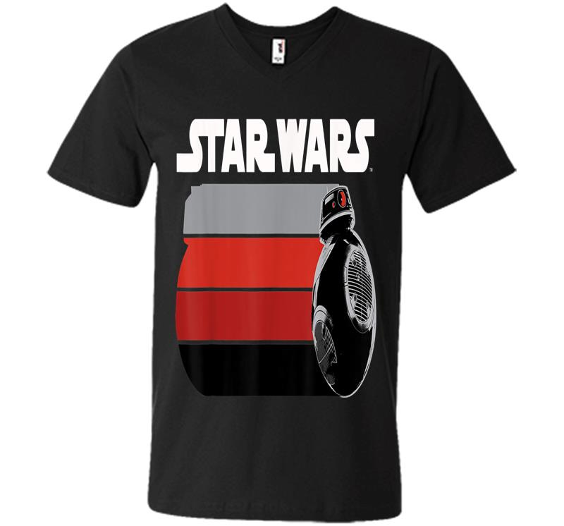 Star Wars Last Jedi Bb-9E Rolling Stripes Graphic V-Neck T-Shirt