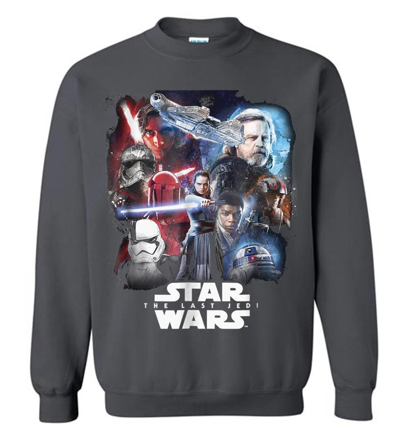 Inktee Store - Star Wars Last Jedi Paint Portraits Collage Poster Sweatshirt Image