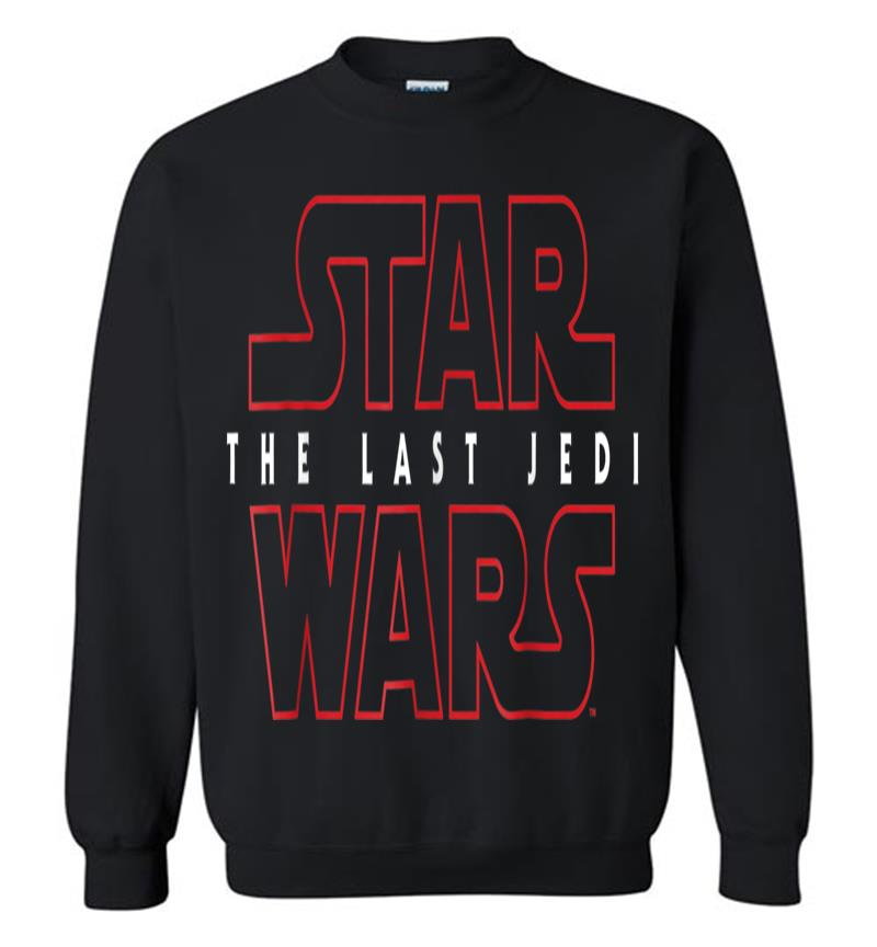 Star Wars Last Jedi Red Outline Logo Graphic Sweatshirt