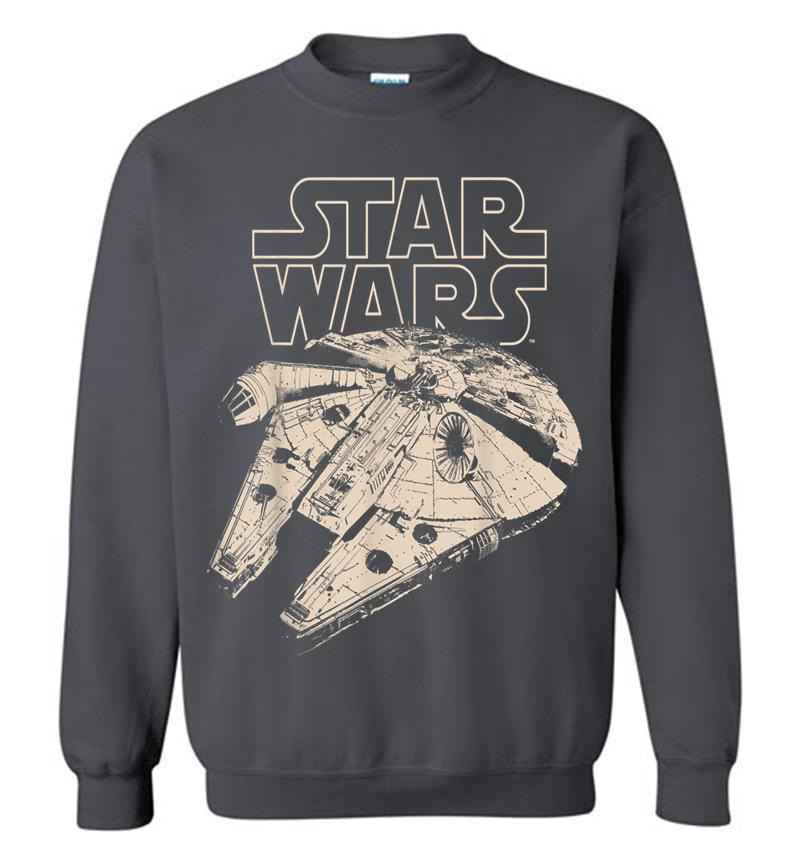 Inktee Store - Star Wars Millennium Falcon Graphic Sweatshirt Image