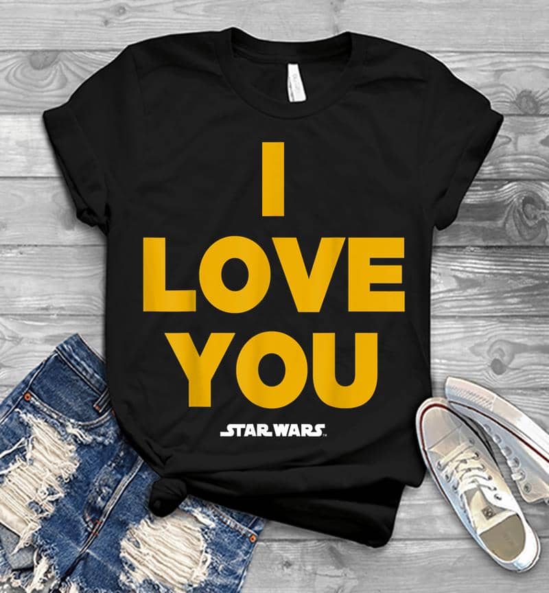 Star Wars Princess Leia I Love You Graphic C1 Mens T-Shirt