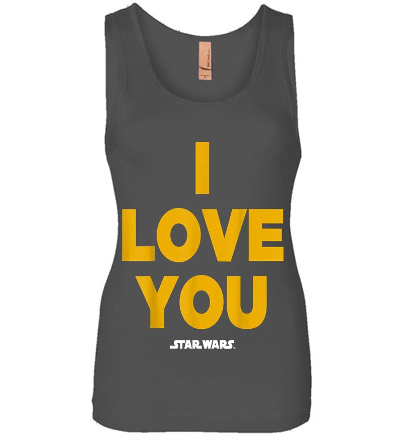 Inktee Store - Star Wars Princess Leia I Love You Graphic C1 Womens Jersey Tank Top Image
